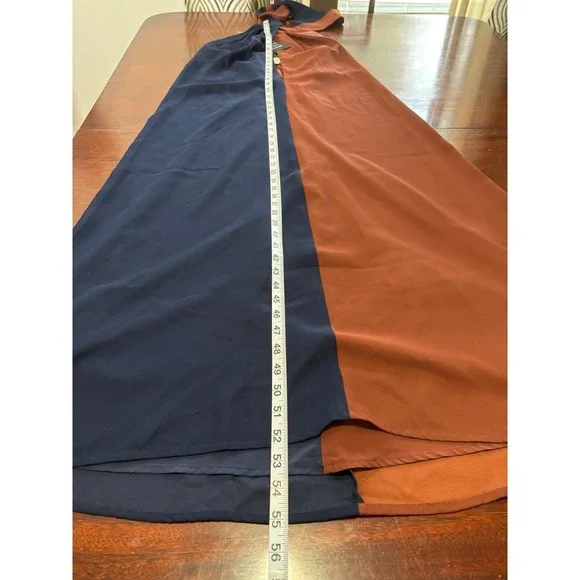 Tuckernuck D'Amore Halter Maxi Dress XS Twisted Neck Colorblock Minimal Chic - Picture 7 of 11